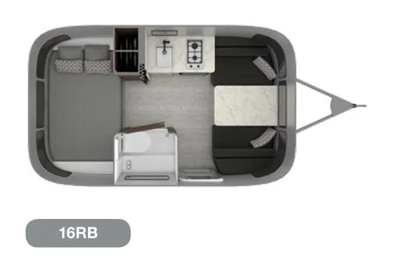 Airstream Caravel 16RB floor plan