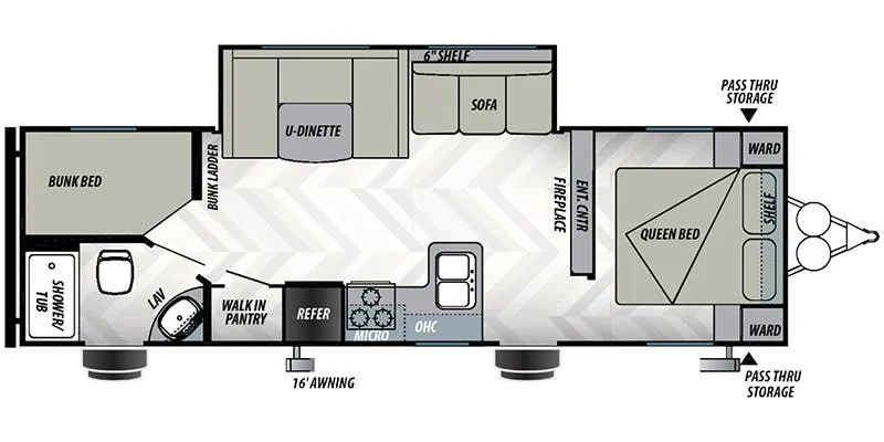 Forest River EVO Lite 2700BH floor plan