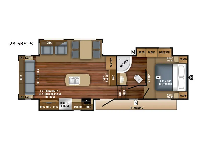 2018 Jayco Eagle HT 28.5RSTS - Floor plan