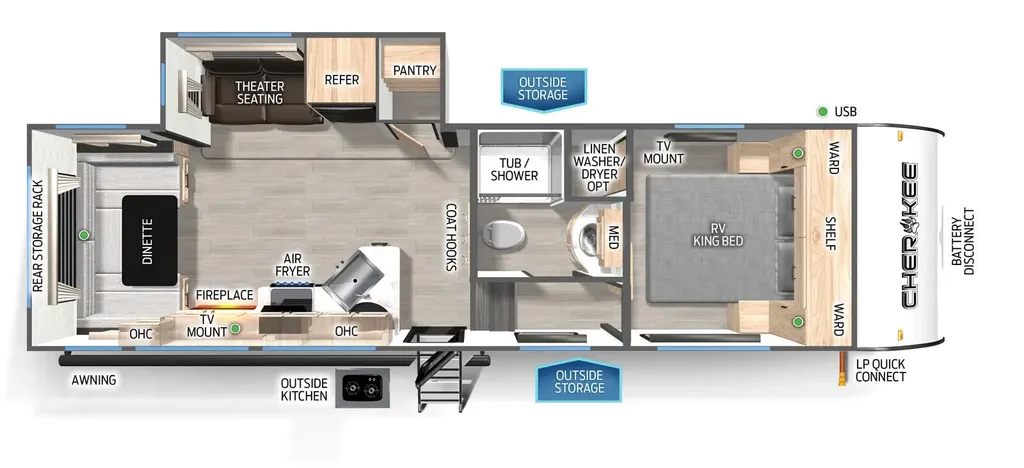 2025 Forest River Cherokee Black Label 265SBBL floor plan
