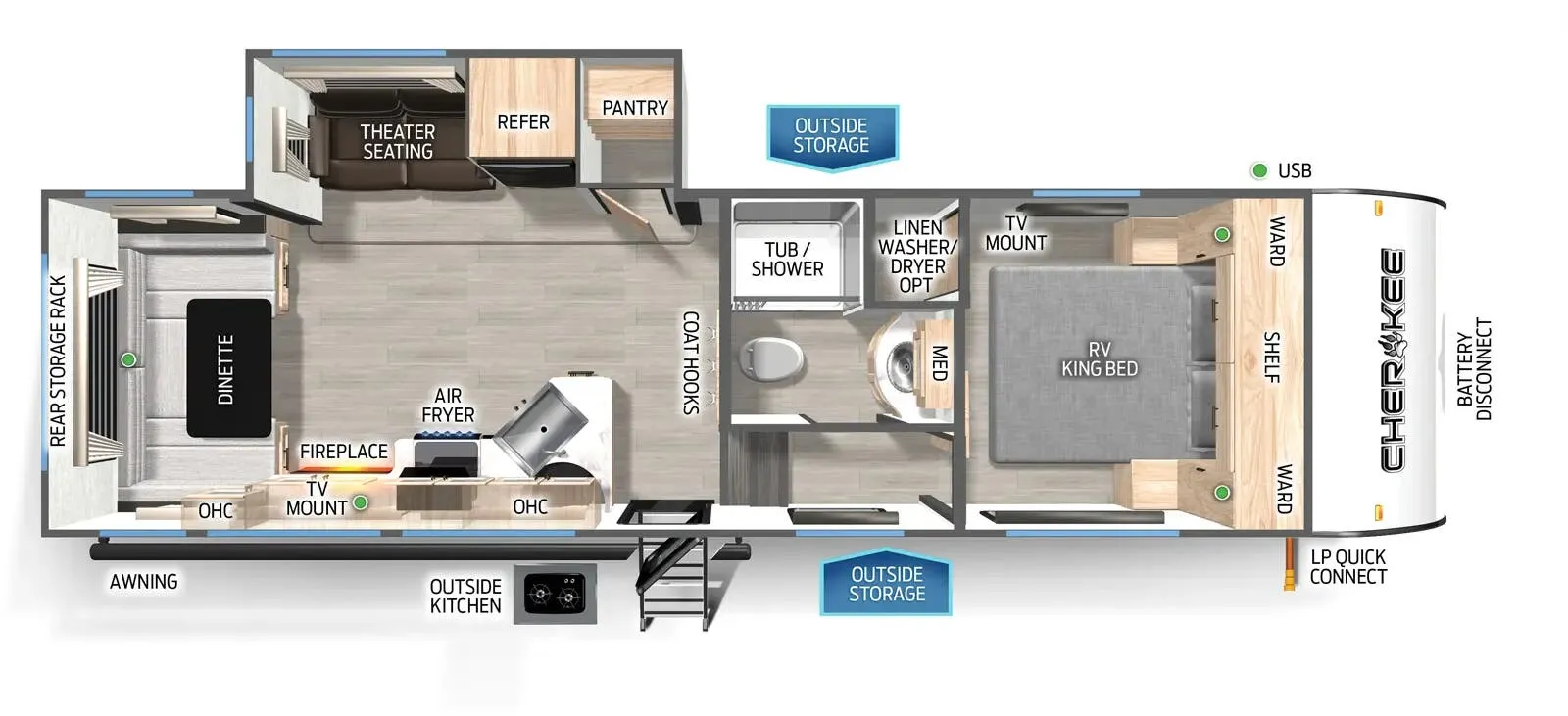 2025 Forest River Cherokee Black Label 265SBBL - Floor plan