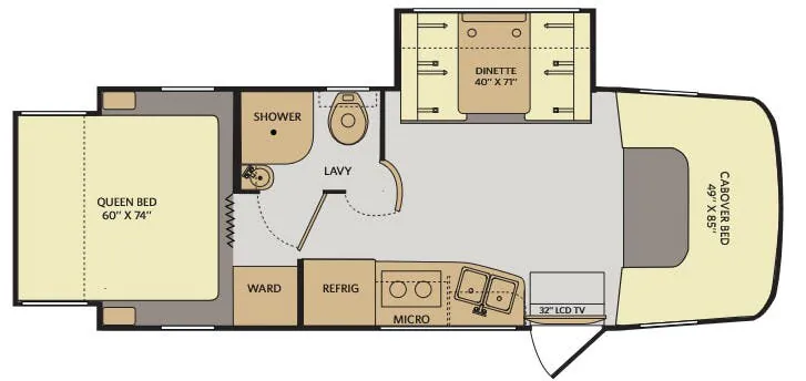 Fleetwood Pulse 24A floor plan