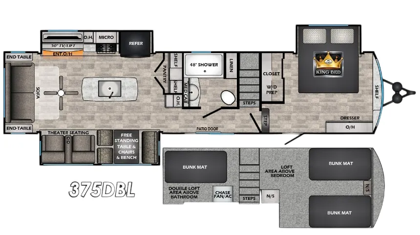 CrossRoads Hampton 375DBL floor plan