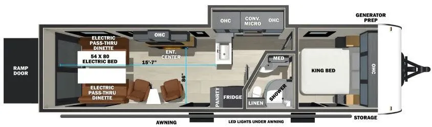 Forest River Sandstorm 2900 floor plan
