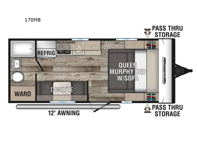2022 K-Z Sportsmen Classic 170MB - Floor plan