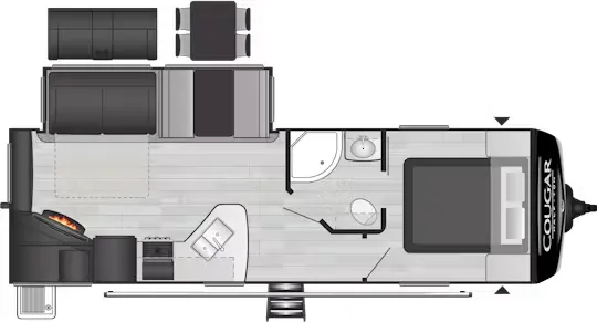 2021 Keystone Cougar Half-Ton 27RESWE floor plan