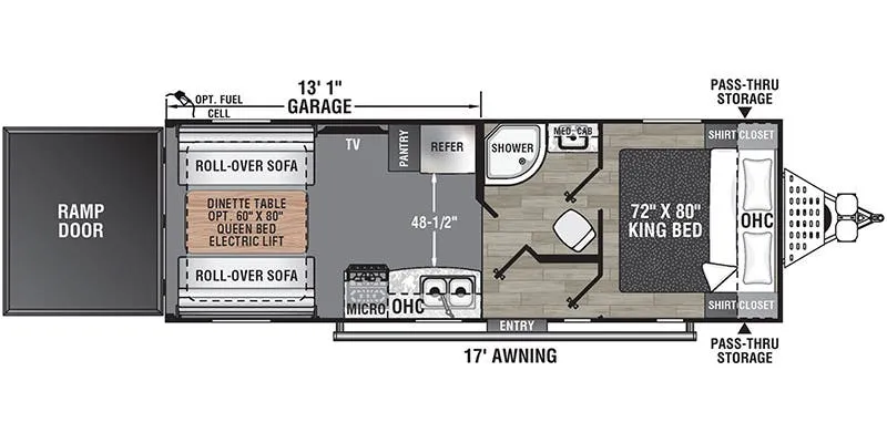 Coachmen Adrenaline 23LT floor plan