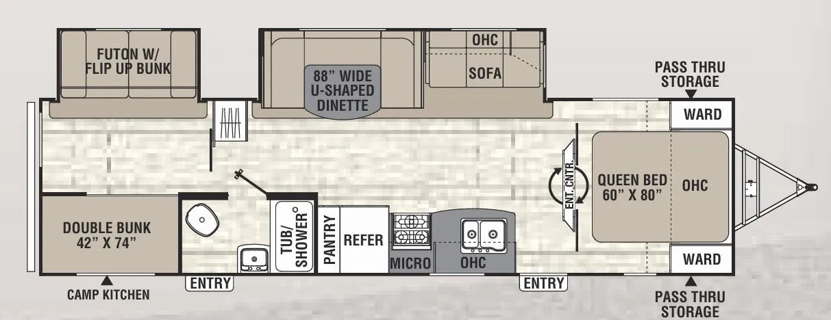 Coachmen Freedom Express Ultra Lite 310 BHDS floor plan
