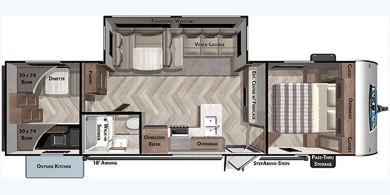 Forest River Salem 30KQBSS floor plan
