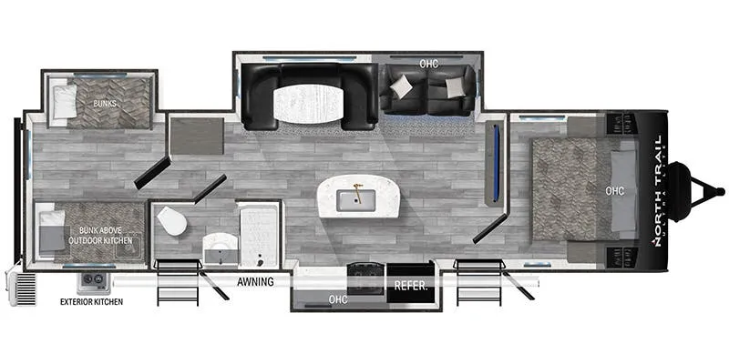 Heartland North Trail Ultra-Lite NT 33BKSS floor plan
