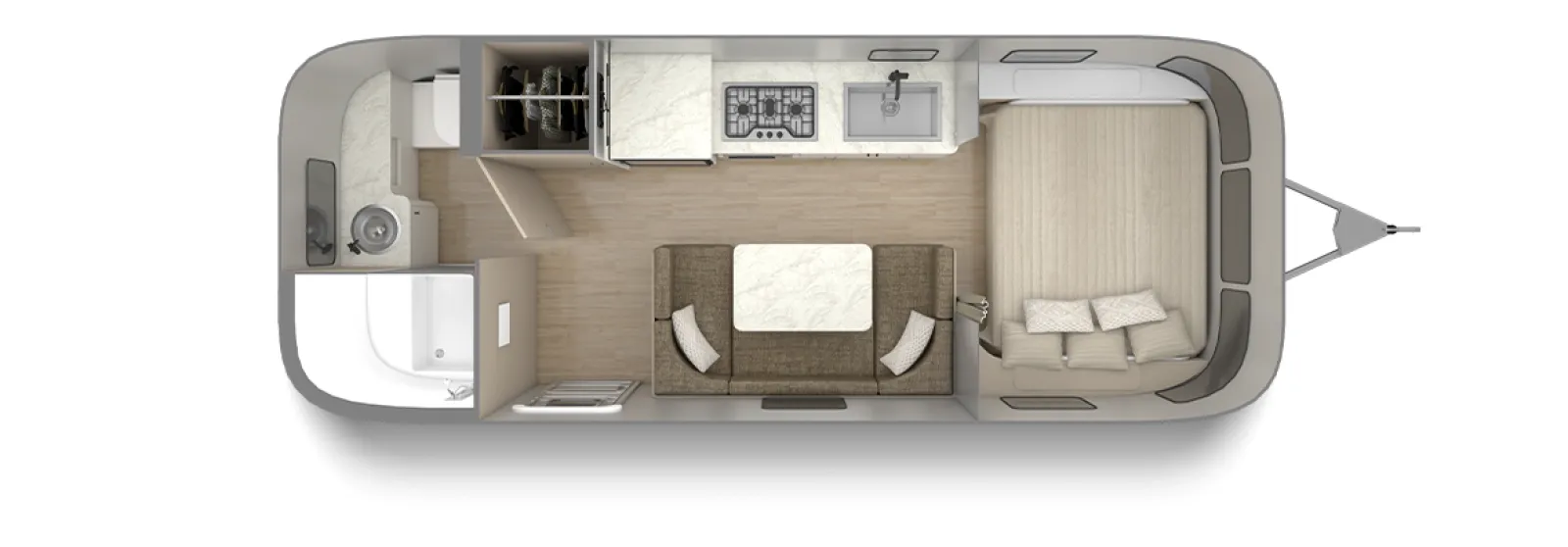 2026 Airstream Caravel 22FB - Floor plan