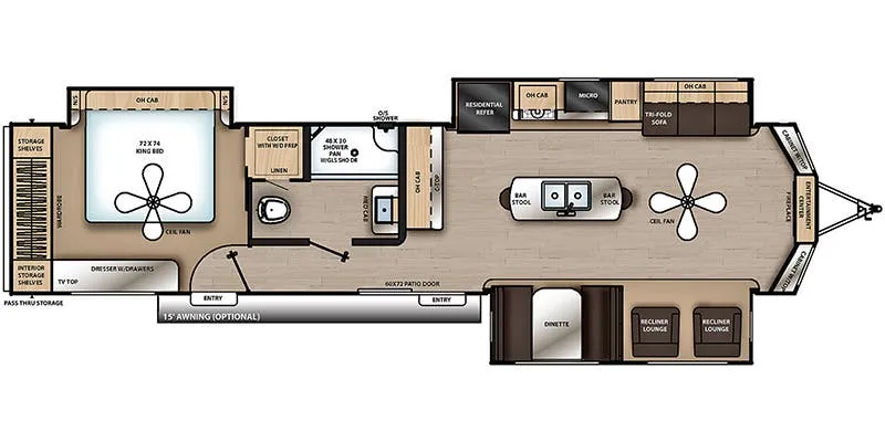 Coachmen Catalina Destination 39MKTS floor plan