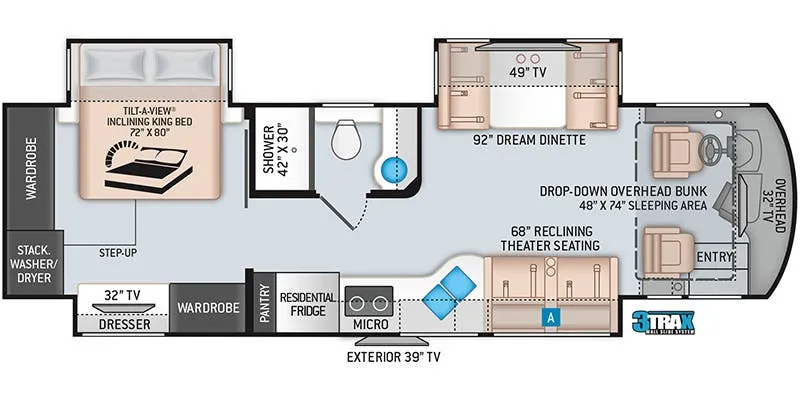2023 Thor Motor Coach Aria 3401 floor plan