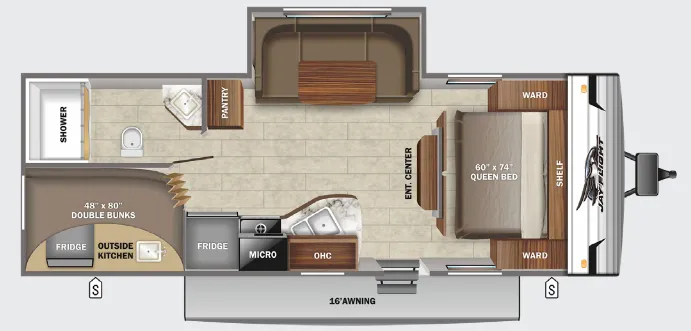 Jayco Jay Flight SLX 8 242BHSW floor plan