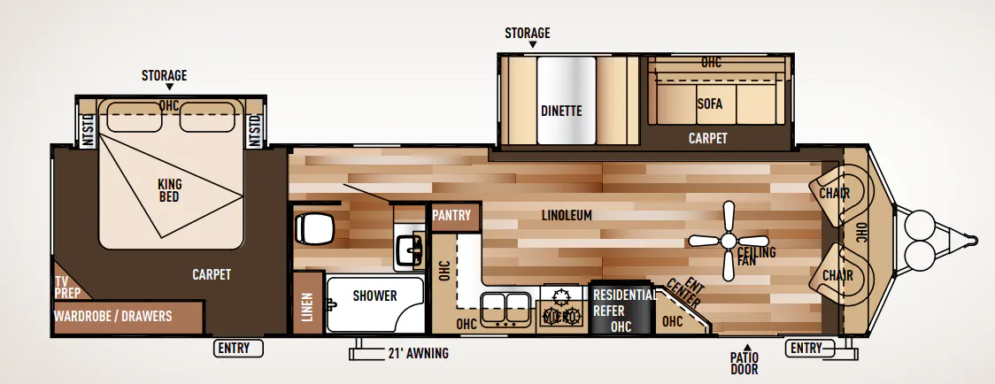 Forest River Wildwood DLX 353FLFB floor plan