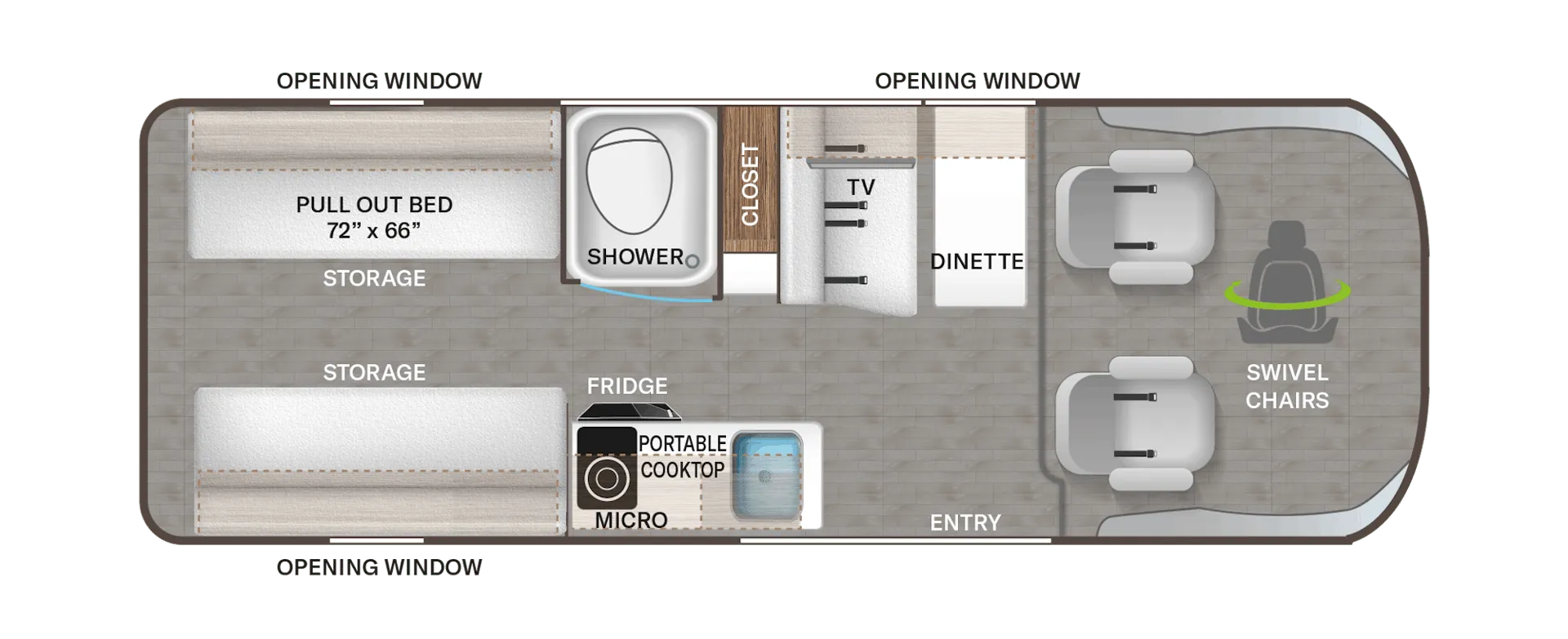 2024 Thor Motor Coach Sequence 20A - Floor plan