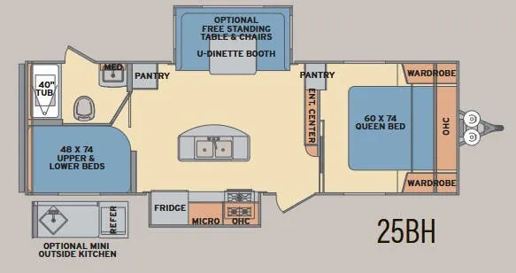 Shasta Revere 25BH floor plan