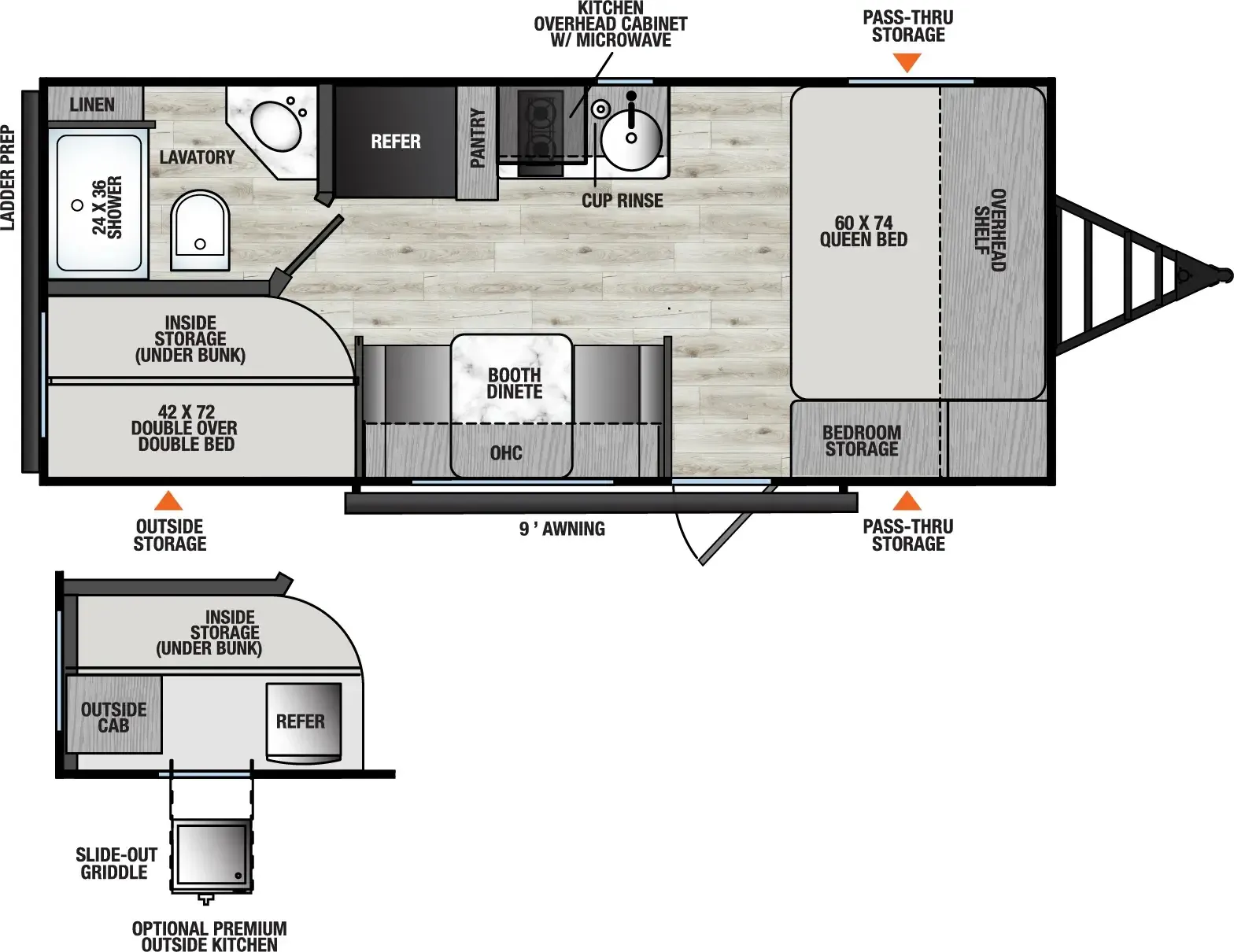 2027 Coachmen Clipper 18BH - Floor plan
