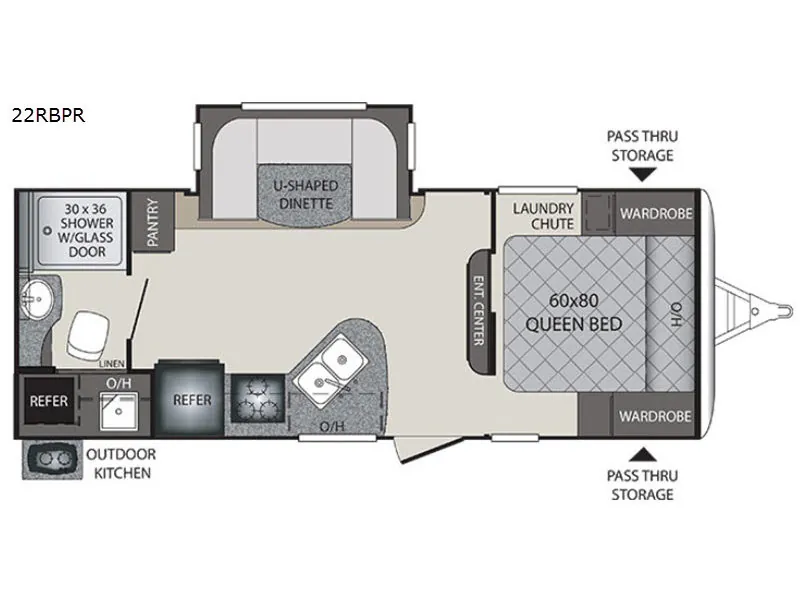 2017 Keystone Premier 22RBPR — Floor plan