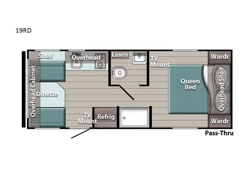 2026 Gulf Stream RV Ameri-Lite Super Lite 19RD - Floor plan