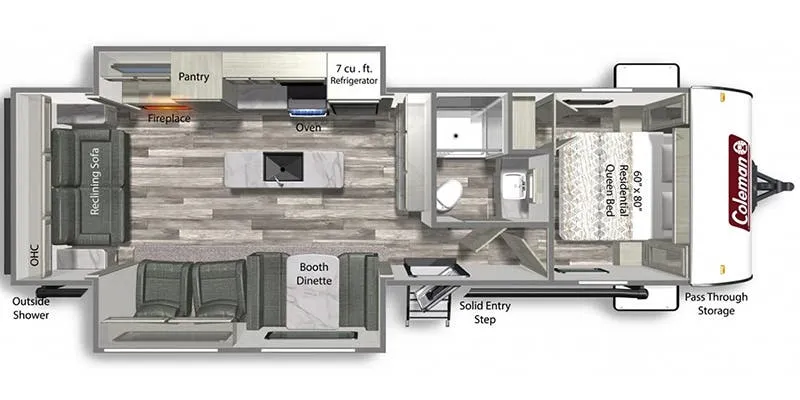 Dutchmen Coleman Light 2955RL floor plan