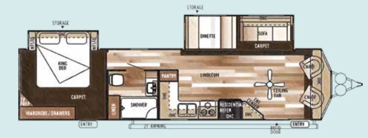 Forest River Salem Villa 353FLFB floor plan