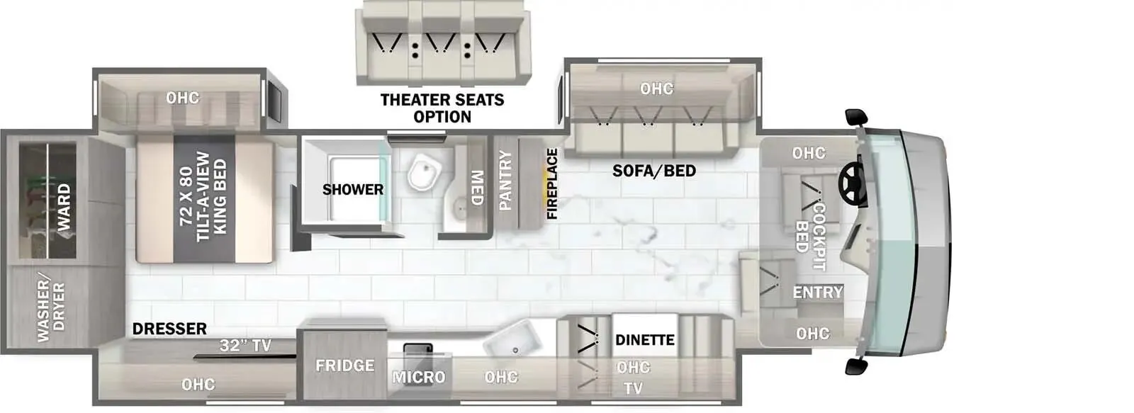 Forest River Berkshire 34B floor plan