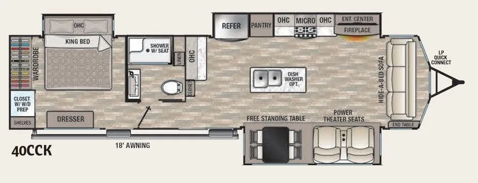 2021 Forest River Cedar Creek Cottage 40CCK - Floor plan