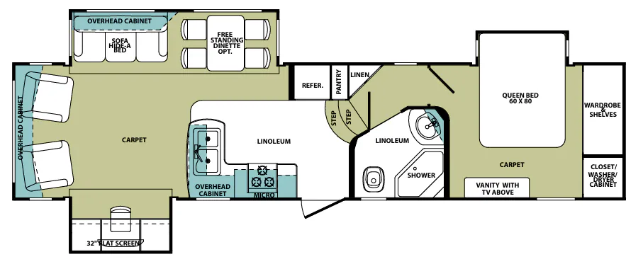 Forest River Cardinal 3150RL floor plan