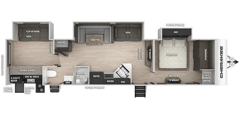 2022 Forest River Cherokee 324TS - Floor plan
