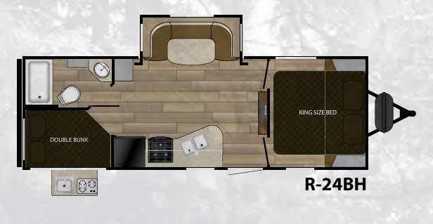 Cruiser RV Radiance 24BH floor plan