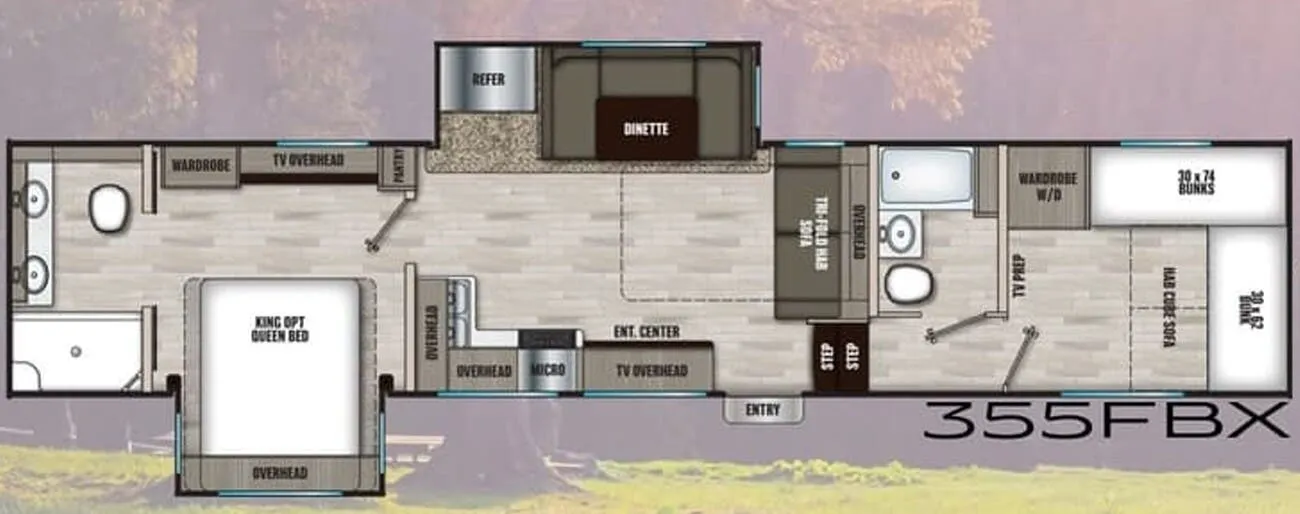 Coachmen Chaparral X Edition 355FBX floor plan