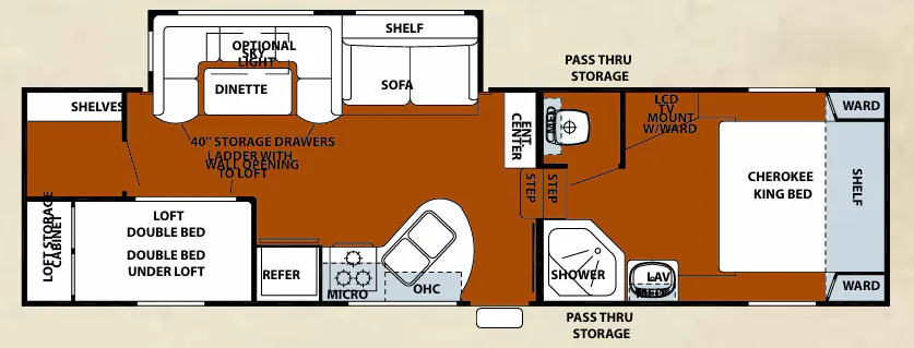 Forest River Cherokee 285BS floor plan