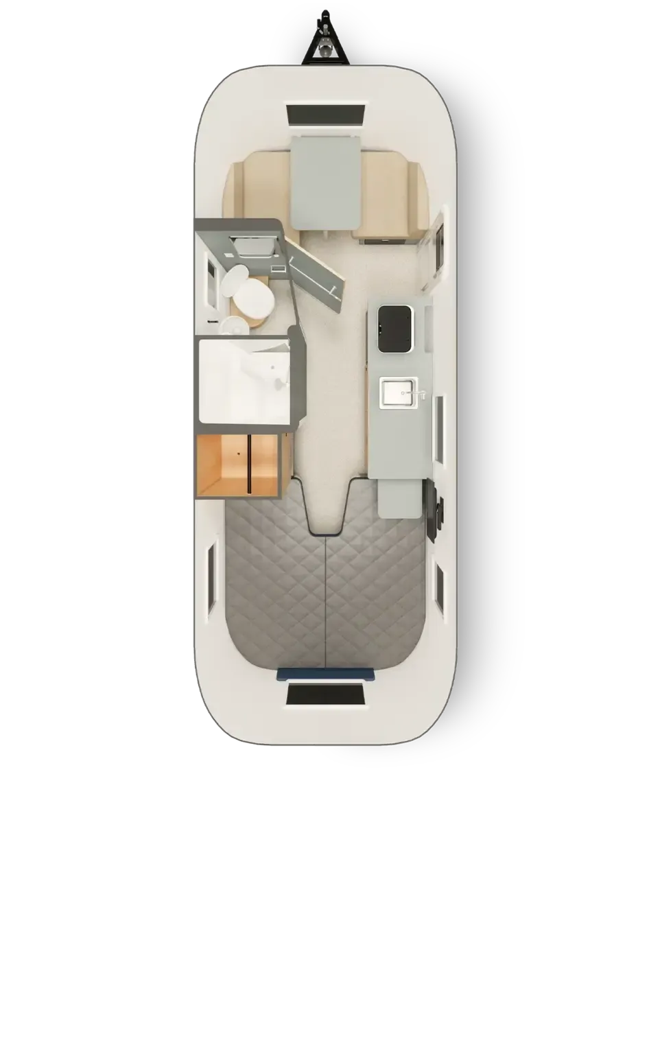 Airstream World Traveler 22FB floor plan