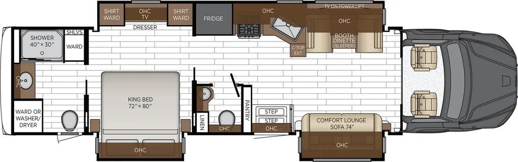 2027 Newmar Grand Star 3948 floor plan