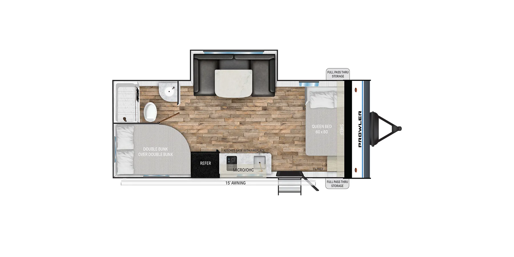 Heartland Prowler Lynx 19BHX floor plan