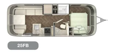 2023 Airstream International 25FB floor plan