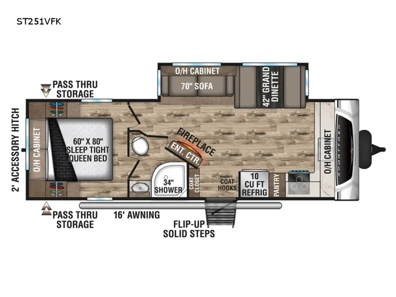 2022 Venture RV SportTrek ST251VFK - Floor plan