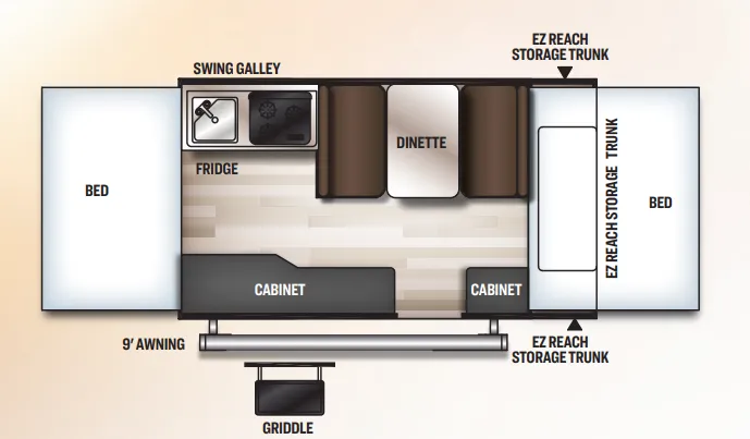 Forest River Rockwood Freedom 1940F floor plan