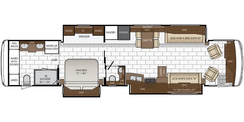 Newmar Ventana 4369 floor plan