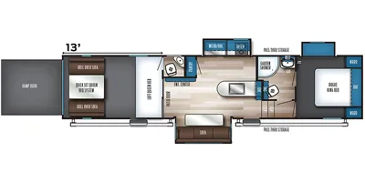 2020 Forest River VENGEANCE ROGUE Toy Hauler floor plan
