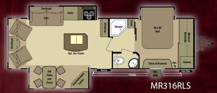 Highland Ridge Mesa Ridge MR316RLS floor plan