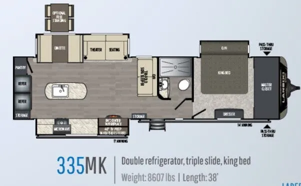 Keystone Laredo 335MK floor plan