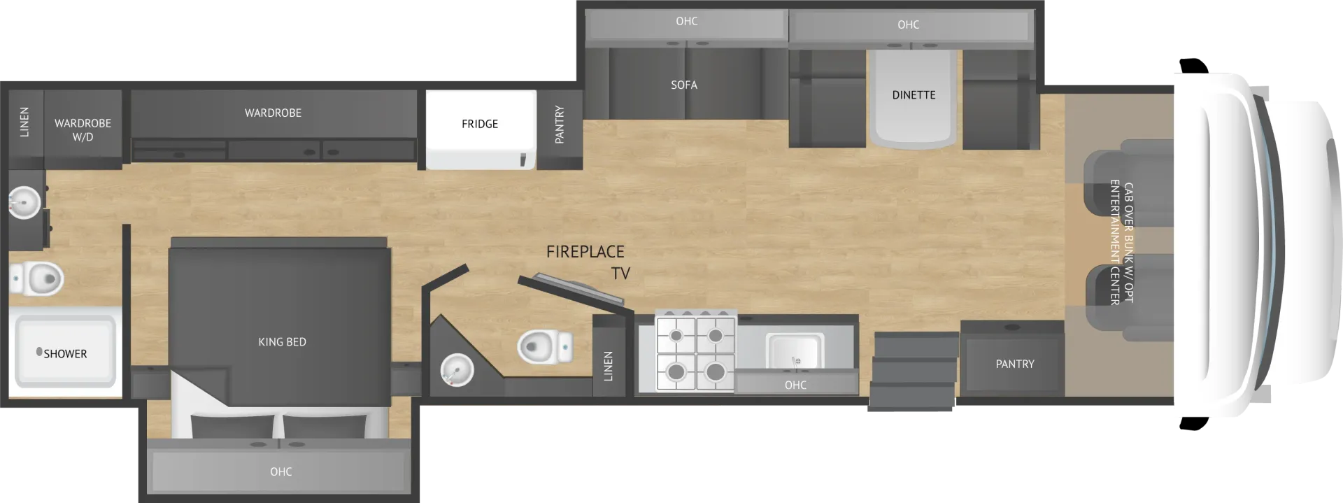 2027 NeXus RV Wraith 37F - Floor plan