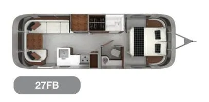 Airstream Globetrotter 27FB floor plan