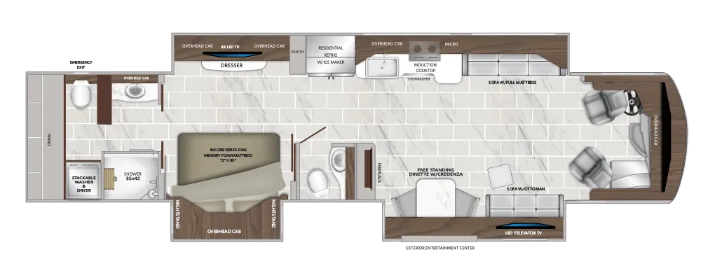 American Coach American Dream 42Q floor plan