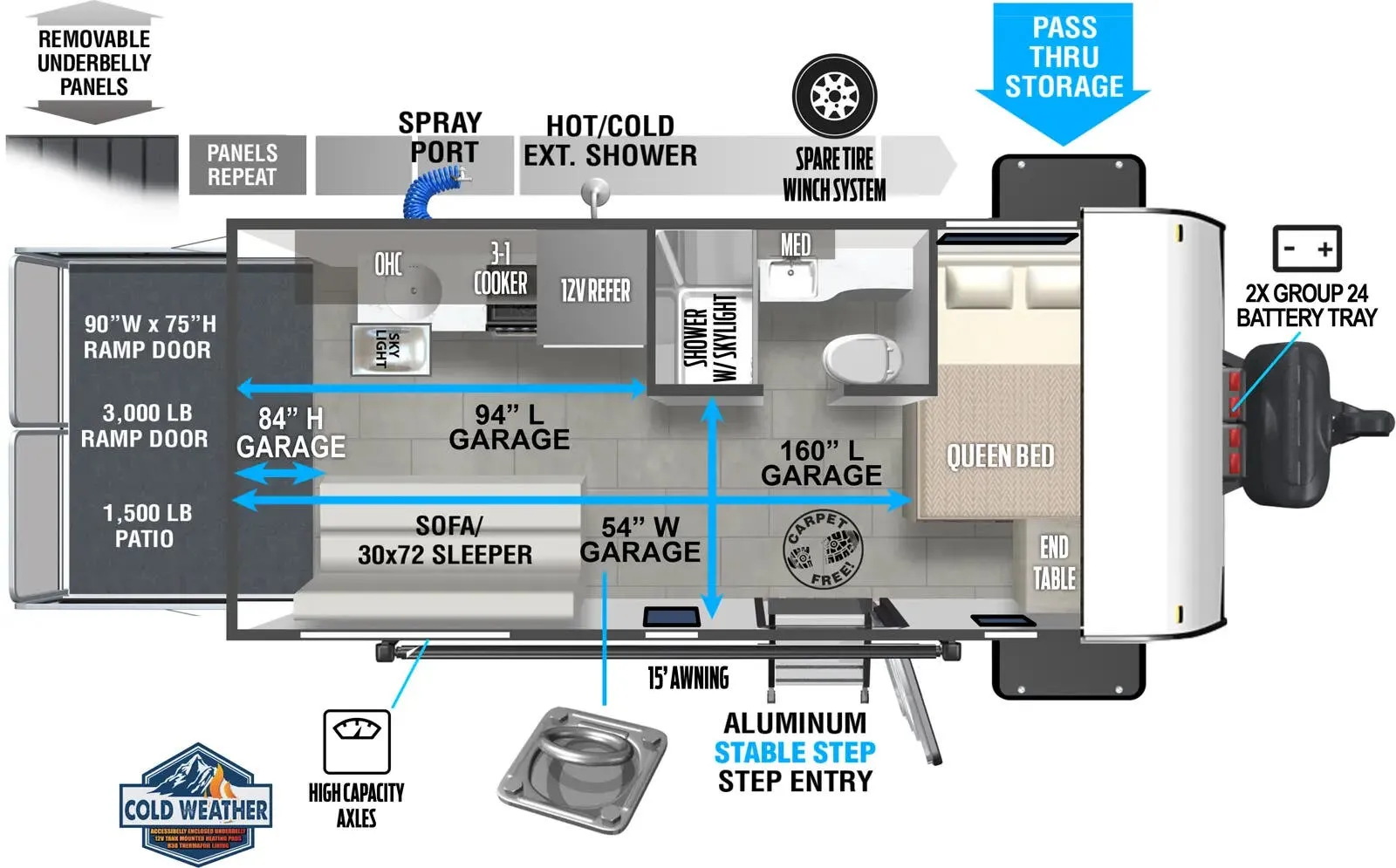 Forest River Salem FSX Max Series 175RTK PLATINUM floor plan