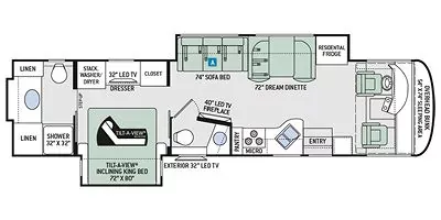 2018 Thor Motor Coach Palazzo 36.3 floor plan