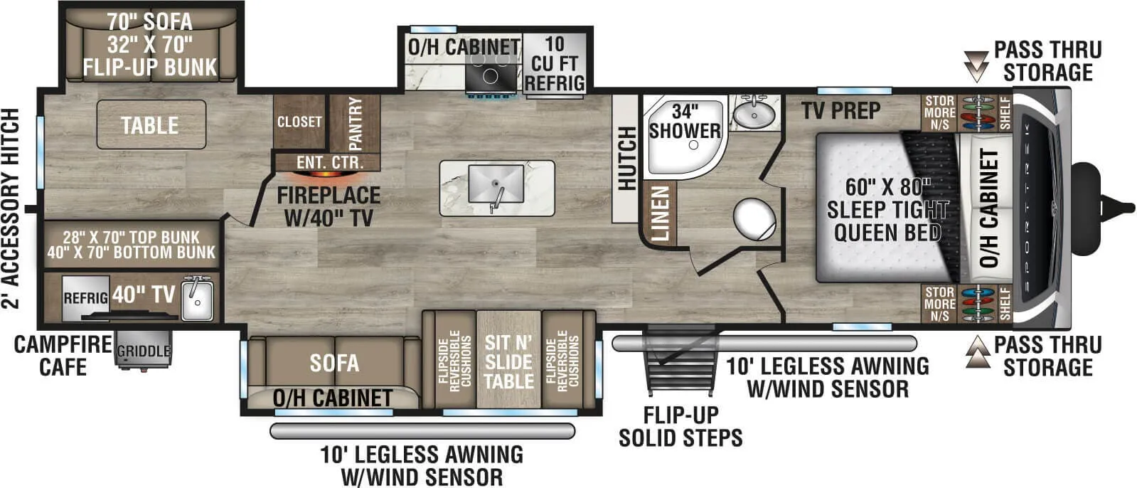 2026 Venture RV SportTrek ST327VIK - Floor plan