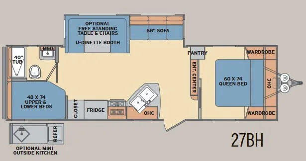 Shasta Revere 27BH floor plan
